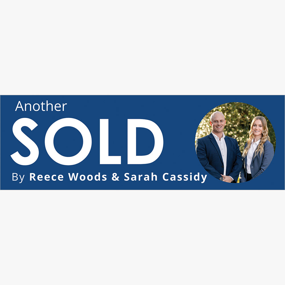 SOLD Sticker (Rectangle) Reece Woods & Sarah Cassidy - First National Real Estate Bowral