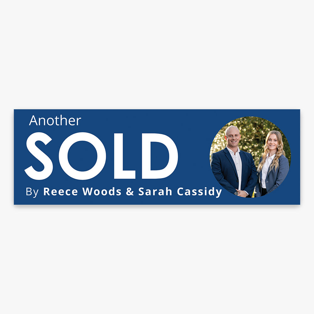 SOLD Sticker (Rectangle) Reece Woods & Sarah Cassidy - First National Real Estate Bowral