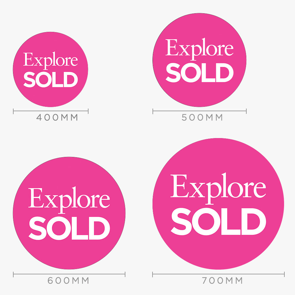 Sold Sticker (Round)- Explore Property
