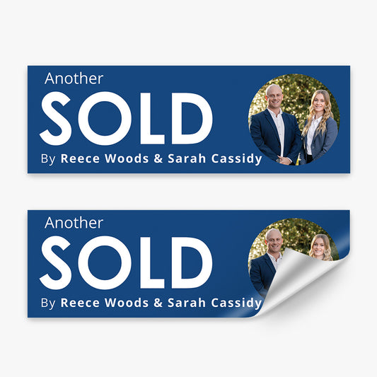 SOLD Sticker (Rectangle) Reece Woods & Sarah Cassidy - First National Real Estate Bowral