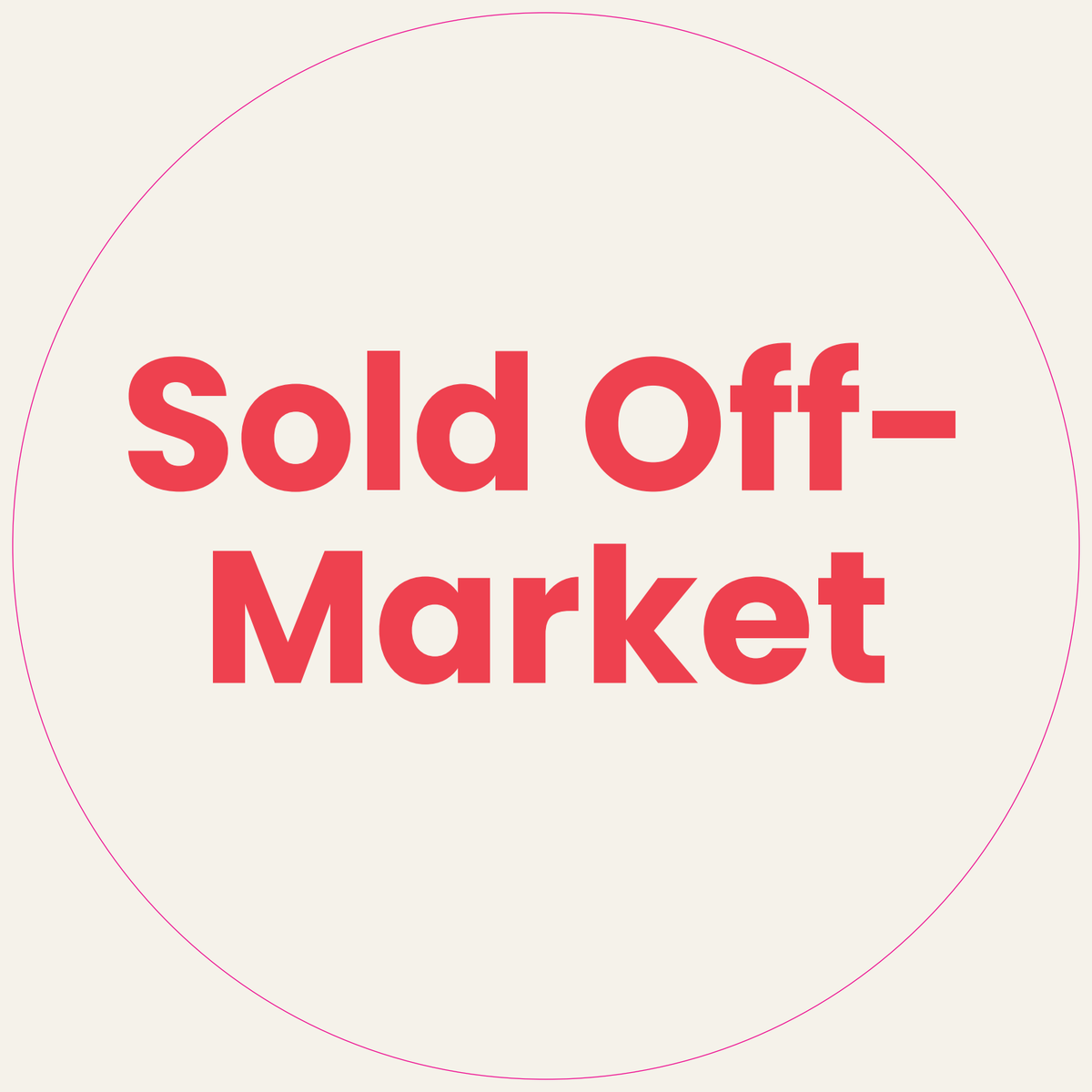 Professionals Sold Off-Market sticker 320mm