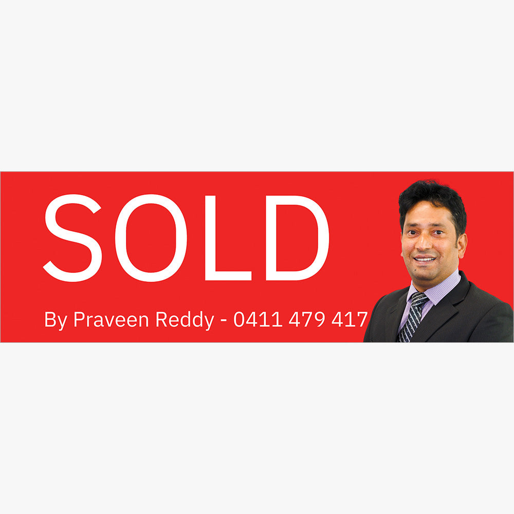 SOLD by Praveen Reddy Sticker (Rectangle) - New Era Real Estate