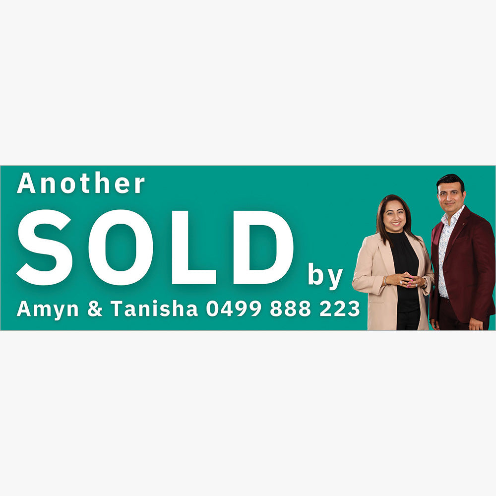 Custom Sold by Sticker (Rectangle) - Thank You Real Estate
