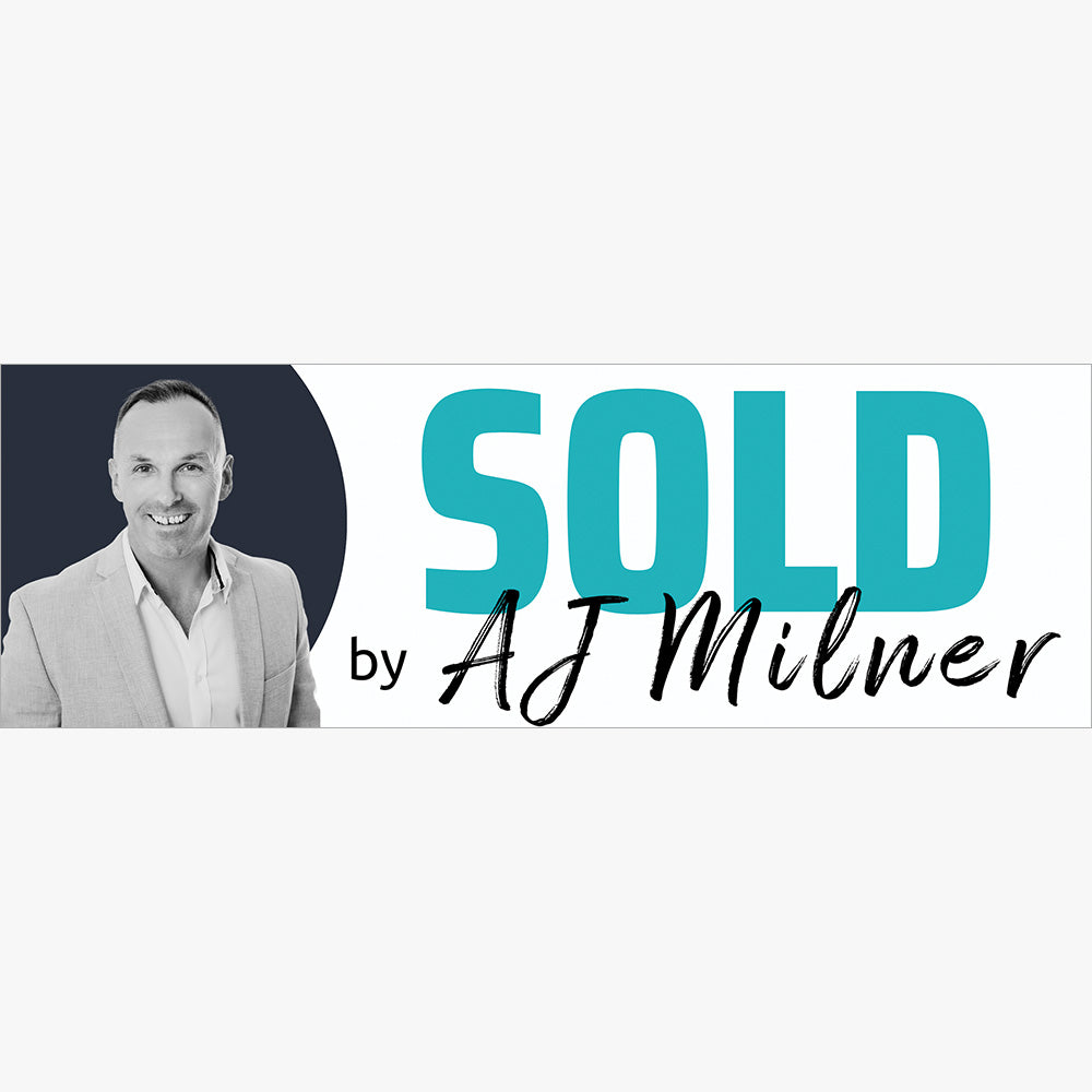 SOLD by AJ Milner Sticker (Rectangle) - Aura Property