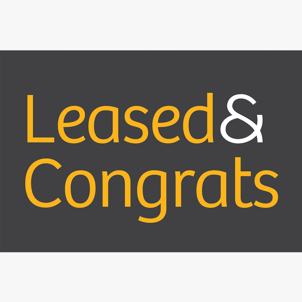 Leased & Congrats Sticker (Rectangle) - Raine & Horne