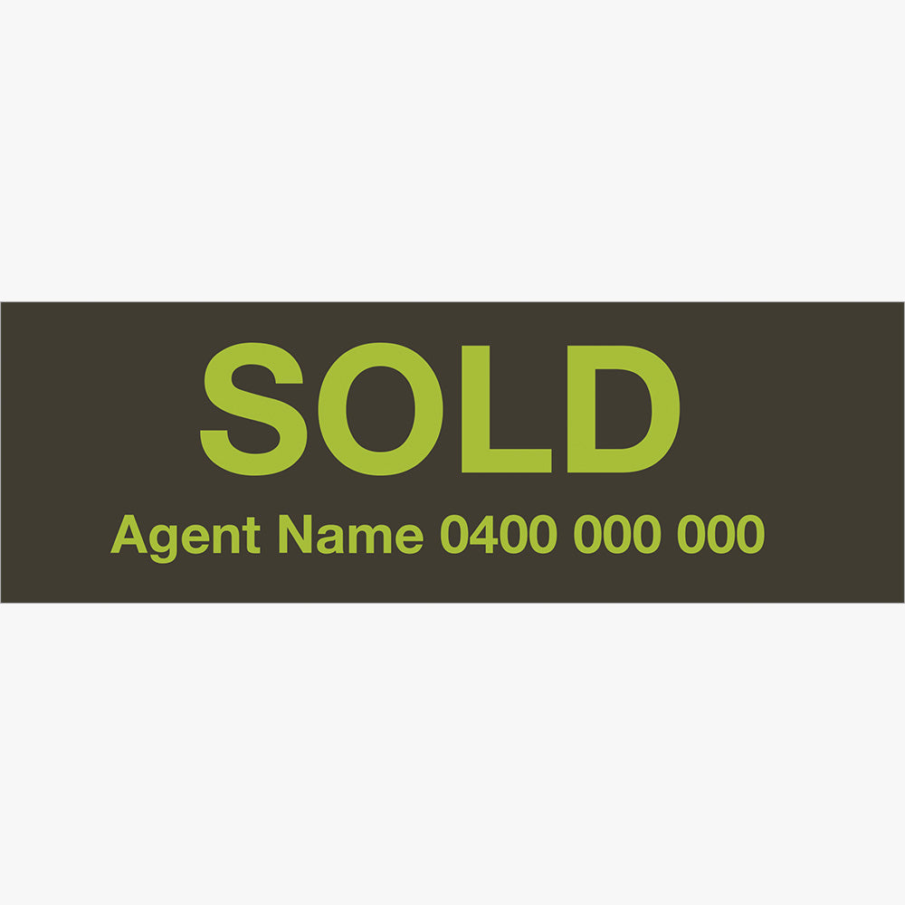 Sold Sticker with agent info (Rectangle) - Response
