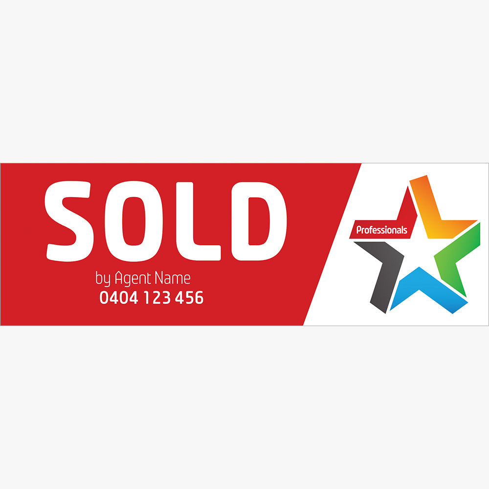 Sold by Sticker with Logo (Rectangle) - Professionals