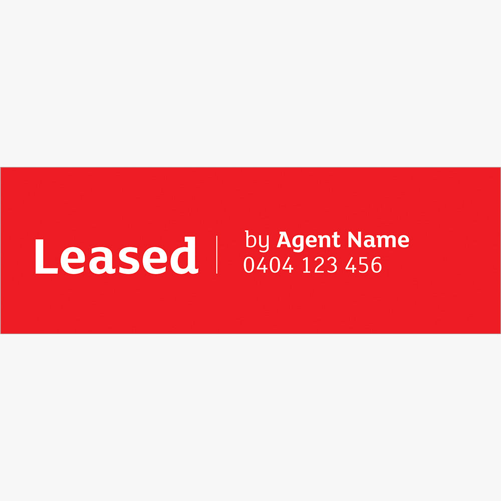 Leased Sticker (Rectangle) - LJ Hooker