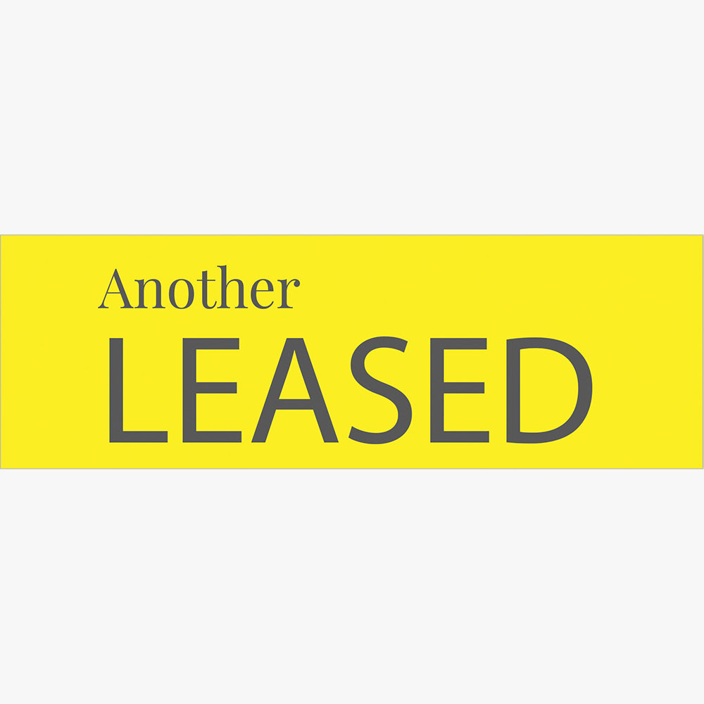 Leased Sticker With Yellow Background (Rectangle)