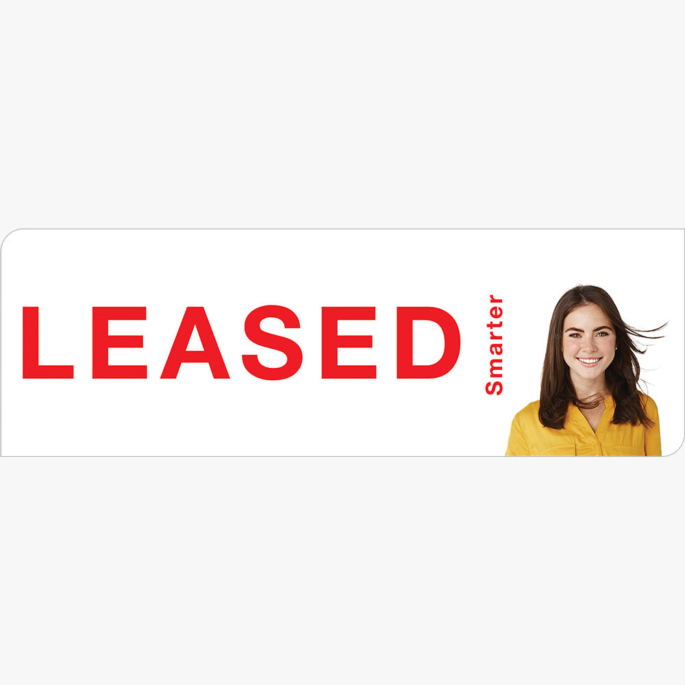 Leased Sticker With Agent Photo (Rectangle) - PRD