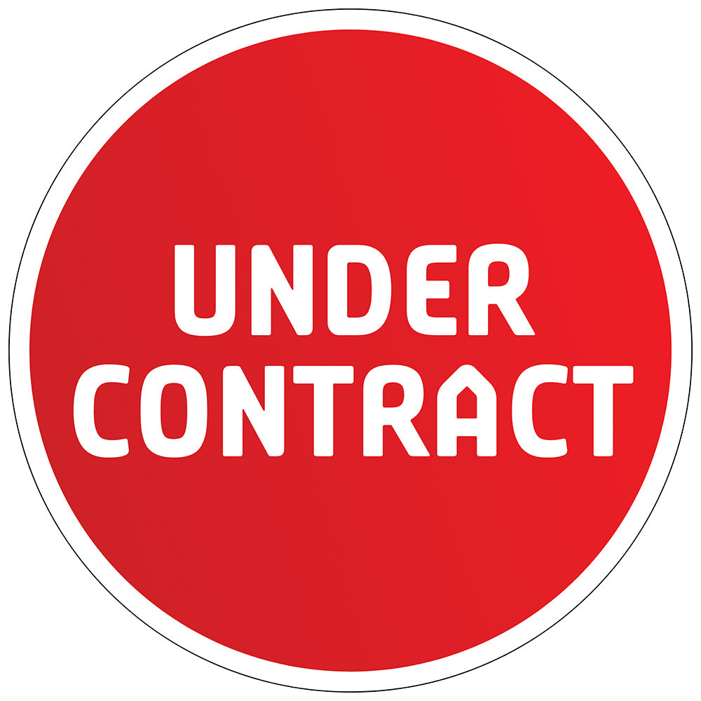 Under Contract Sticker (Round) - Red Gradient with White Border - Professionals