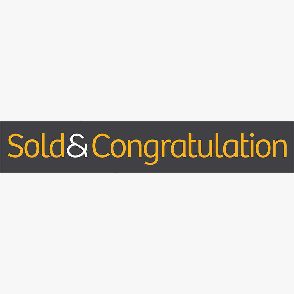 Sold & Congratulation Sticker (Rectangle) - Raine & Horne - Slim