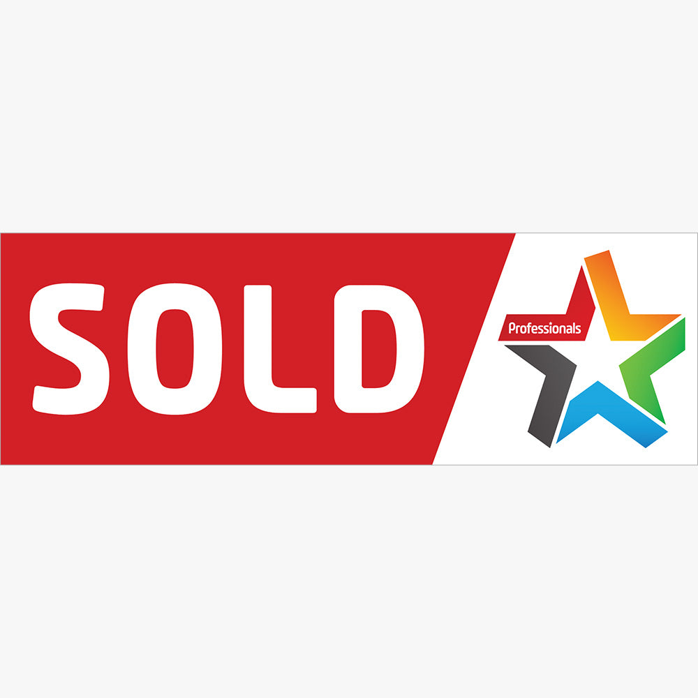 Sold Sticker with Logo (Rectangle) - Professionals