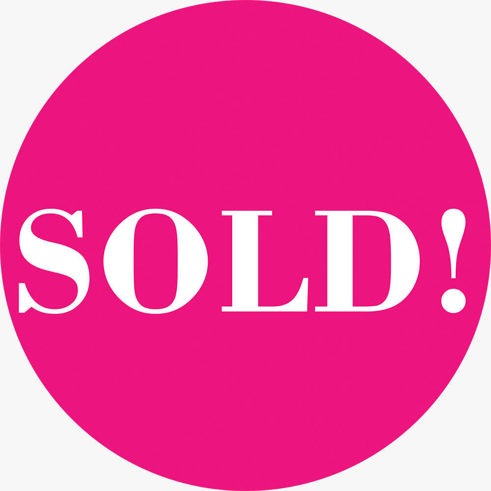 Sold Sticker (Round) - Pink_Bodoni
