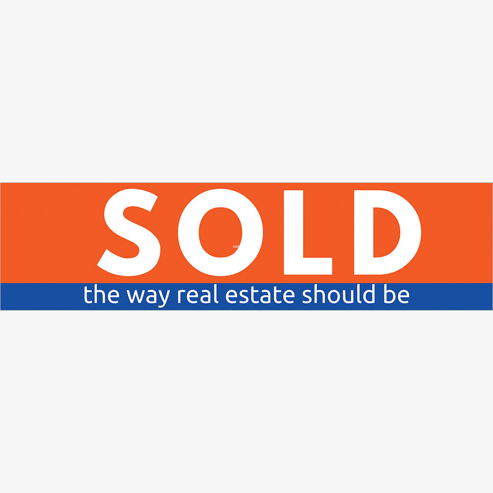 SOLD Sticker (Rectangle) - 920mm x 240mm - Upside Realty