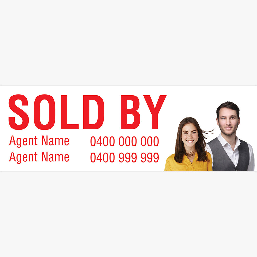 Sold By Sticker With Agent Photo (Rectangle) - PRD