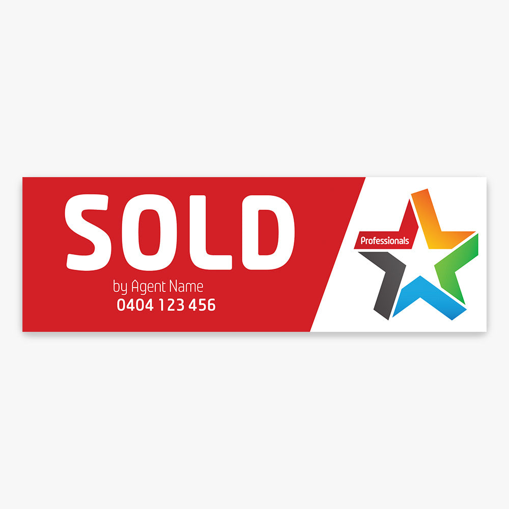 Sold by Sticker with Logo (Rectangle) - Professionals
