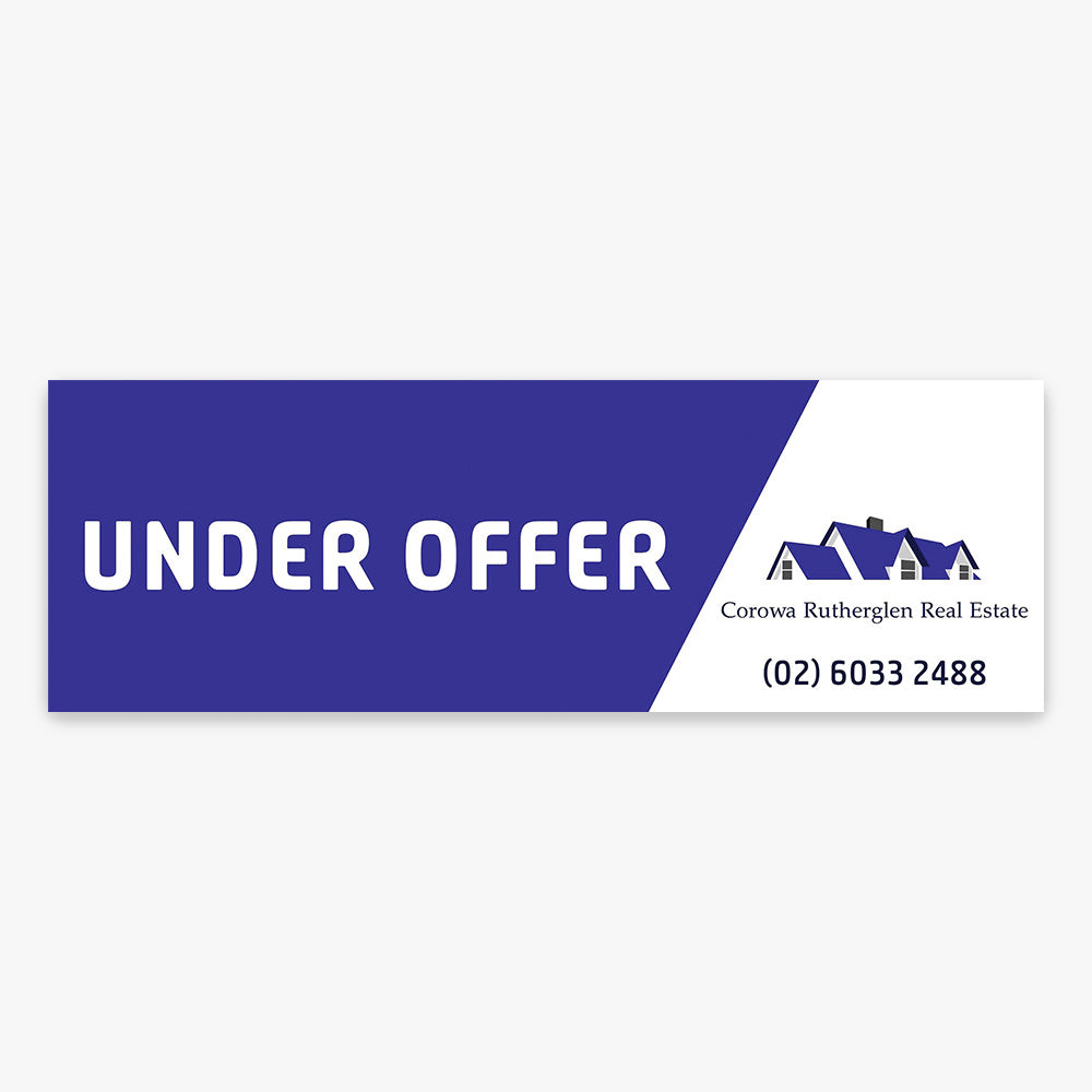 Under Offer Sticker (Rectangle) - Corowa Rutherglen Real Estate