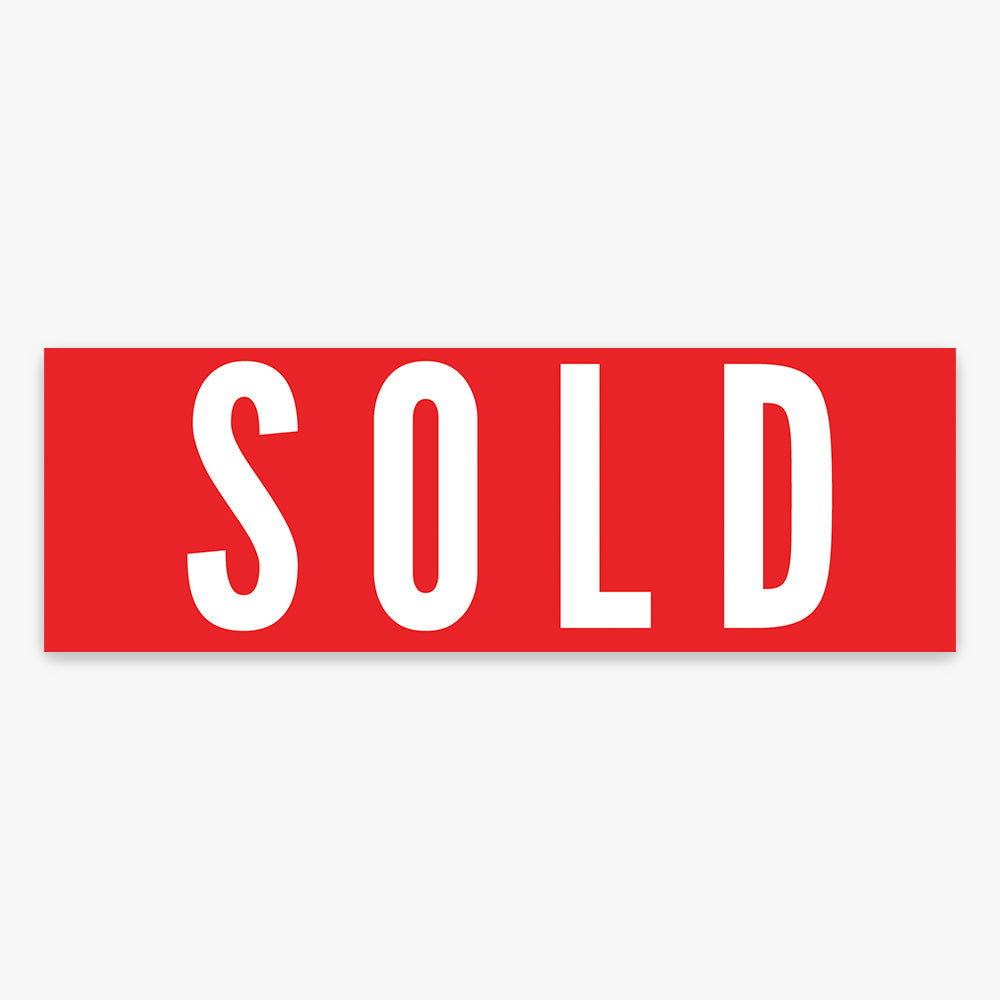 Generic Sold Sticker (Rectangle) Multi Colour -League Gothic