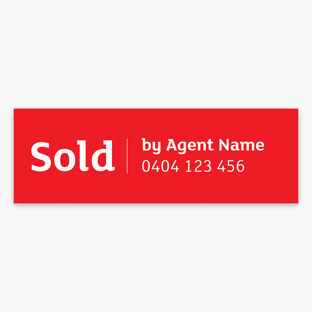 Sold Sticker with Agent Details (Rectangle) - LJ Hooker