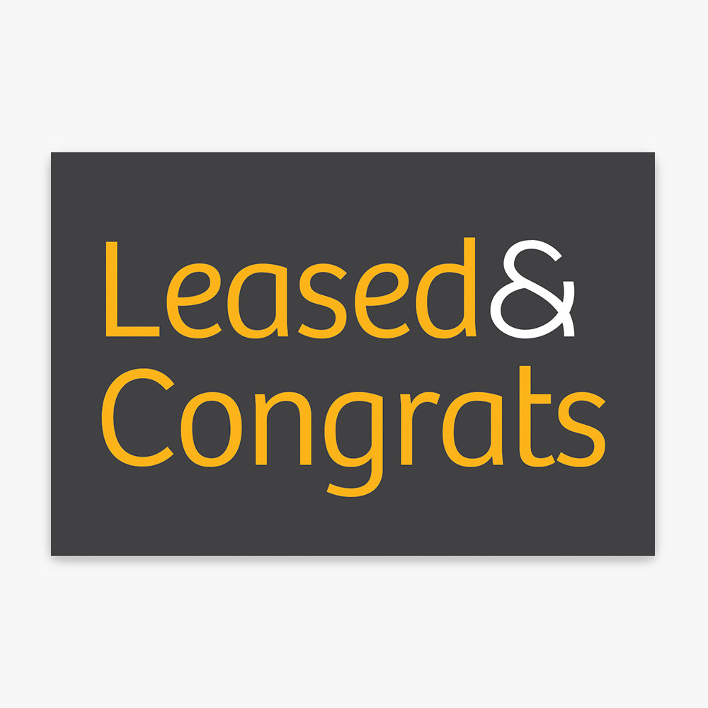 Leased & Congrats Sticker (Rectangle) - Raine & Horne