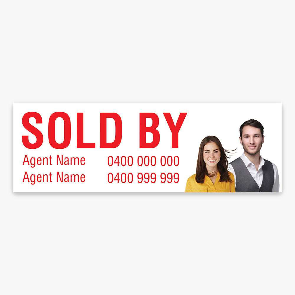 Sold By Sticker With Agent Photo (Rectangle) - PRD