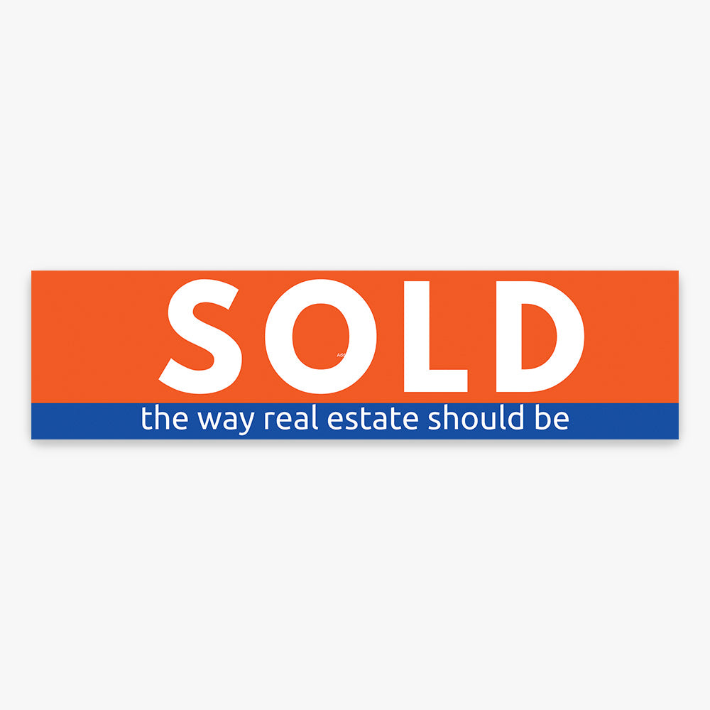 SOLD Sticker (Rectangle) - 920mm x 240mm - Upside Realty