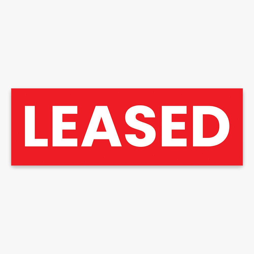 Leased Sticker (Rectangle) - LJ Hooker