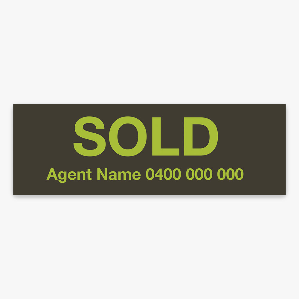 Sold Sticker with agent info (Rectangle) - Response