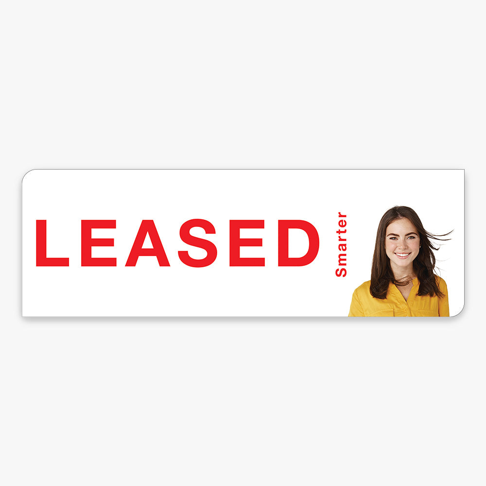 Leased Sticker With Agent Photo (Rectangle) - PRD