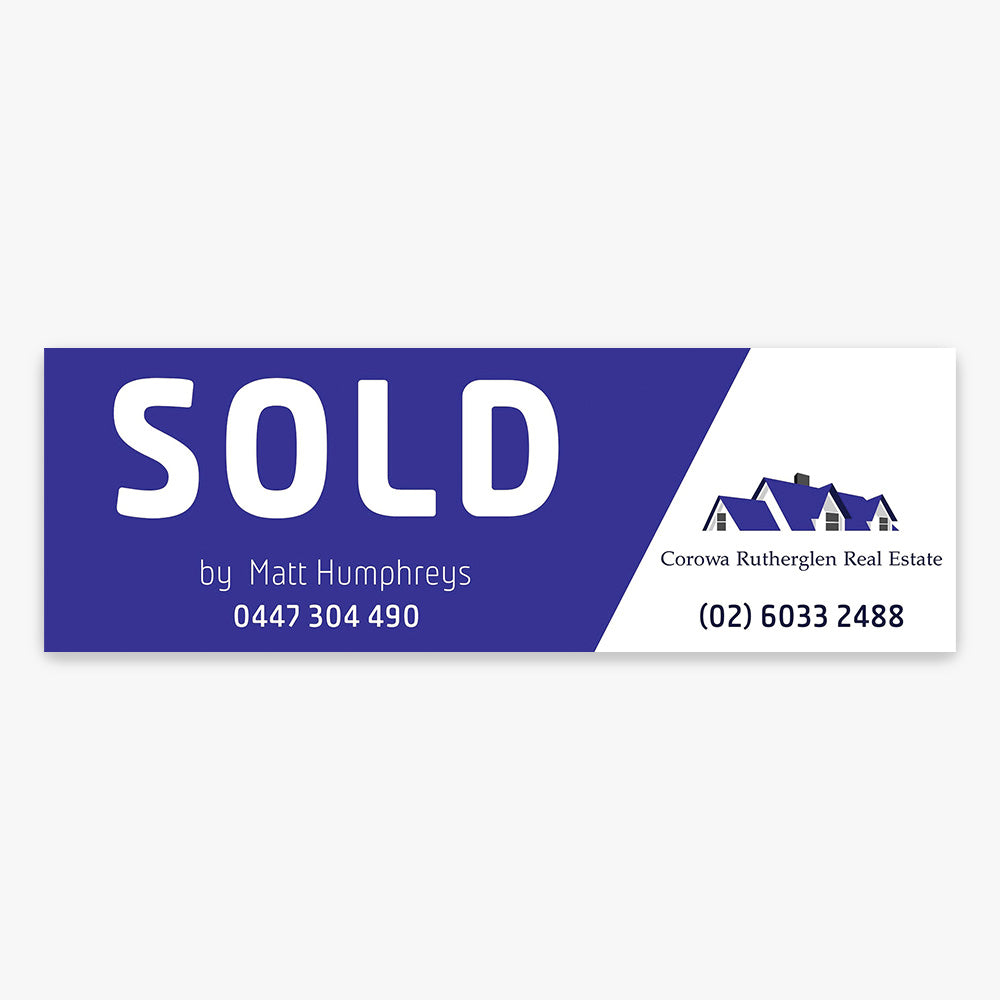 Sold by Sticker (Rectangle) - Corowa Rutherglen Real Estate - Matt