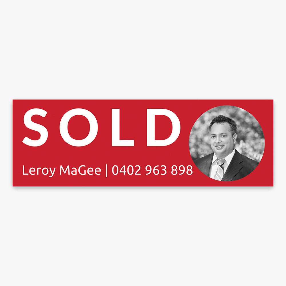 Sold Sticker (Rectangle) - Leroy Magee