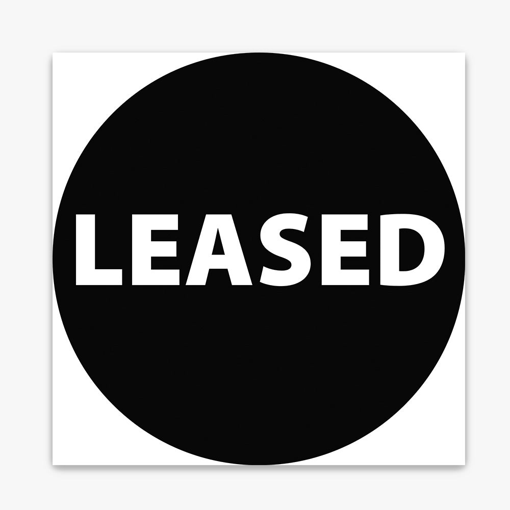 Leased Sticker (Round) (Black) - Zoom Real Estate