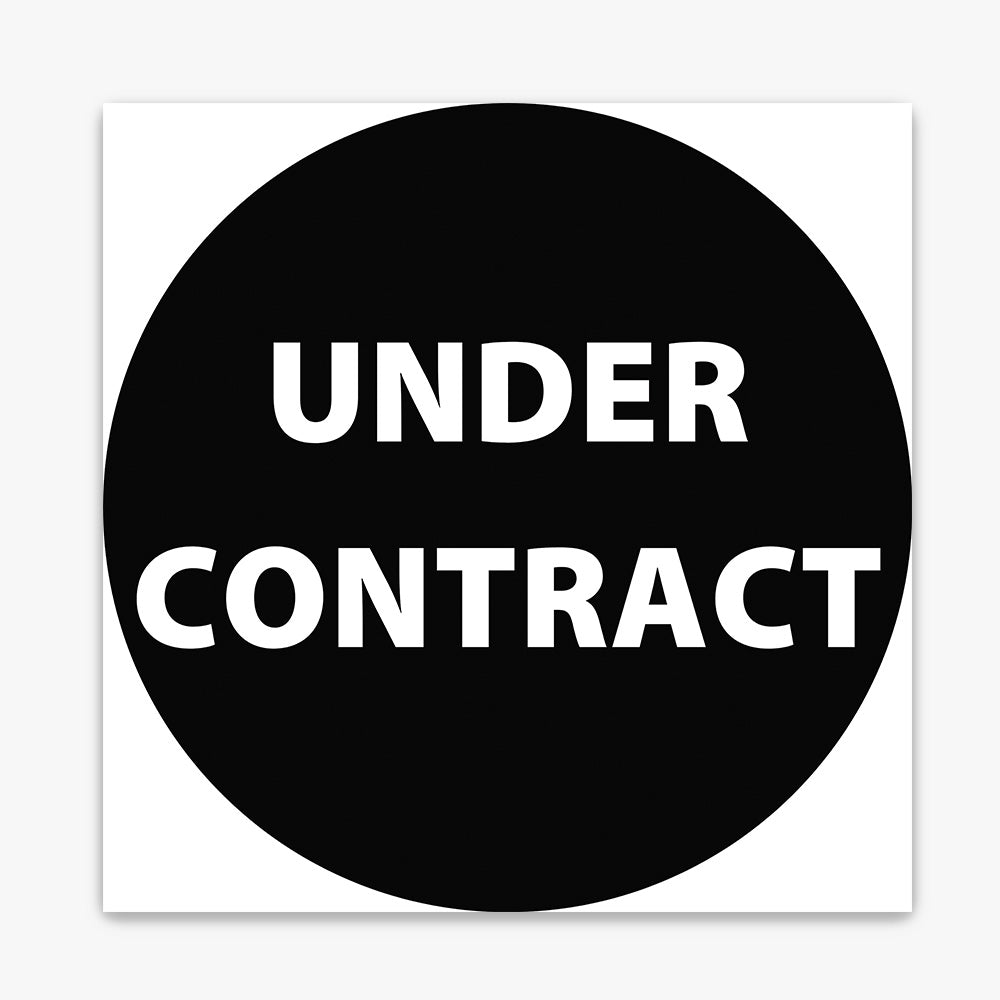 Under Contract Sticker (Round) (Black) - Zoom Real Estate