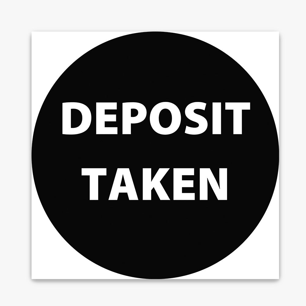 Deposit Taken Sticker (Round) (Black) - Zoom Real Estate