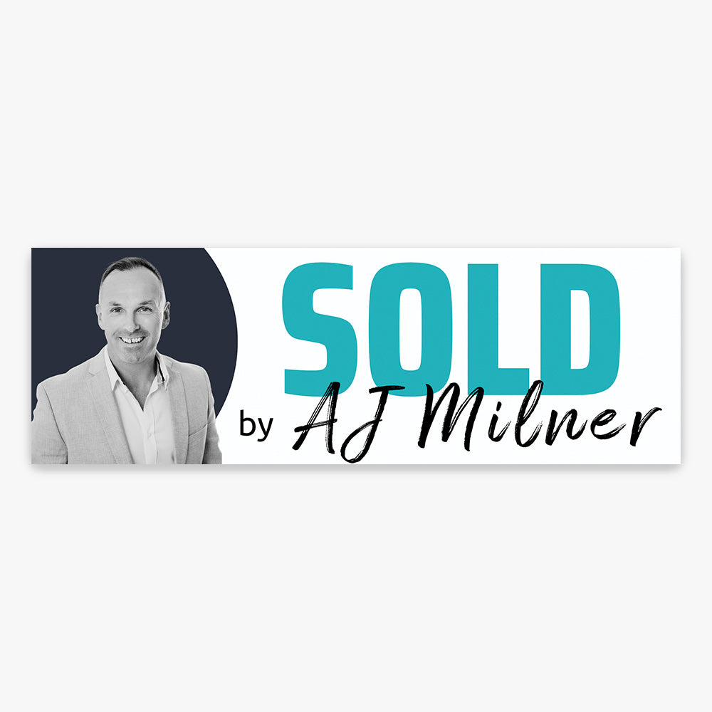 SOLD by AJ Milner Sticker (Rectangle) - Aura Property