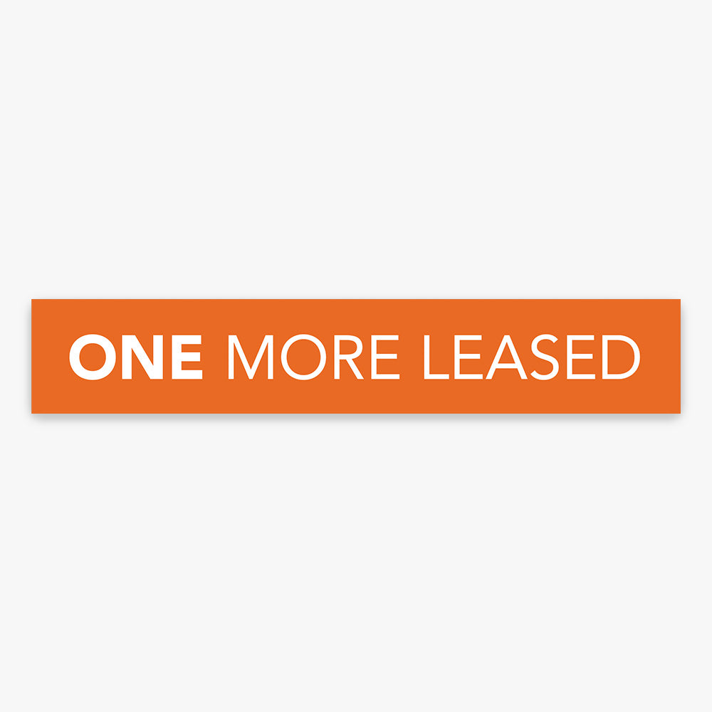 Leased Sticker - One More Leased (Rectangle) - One Agency