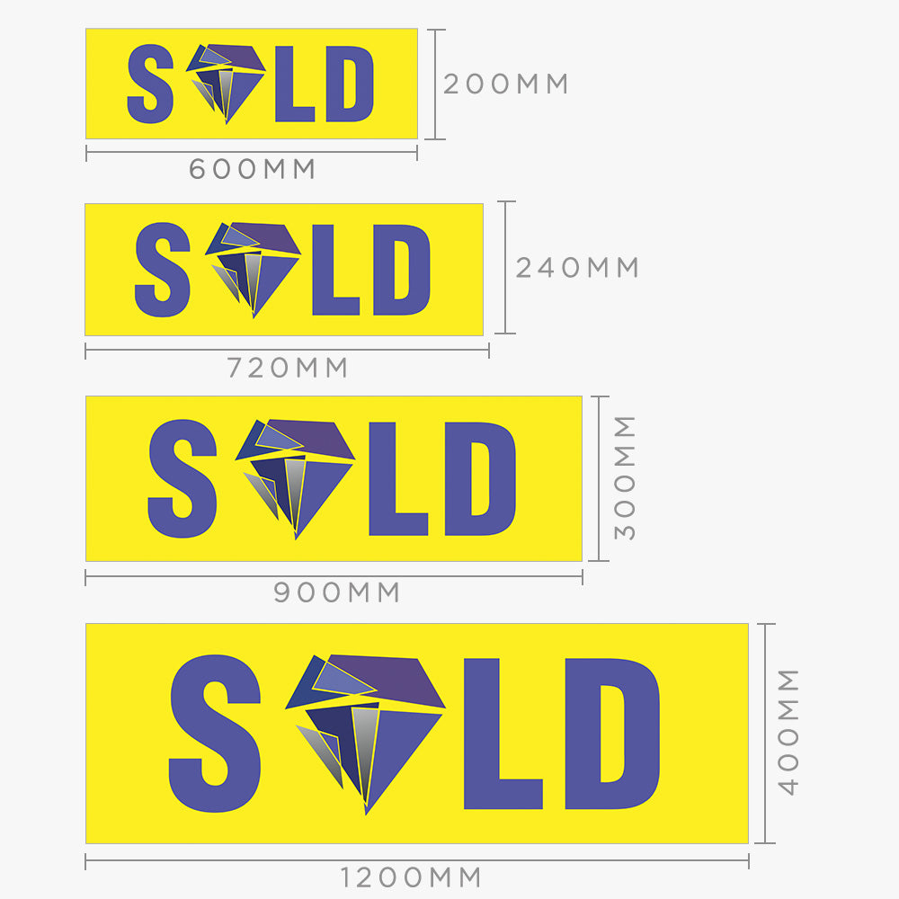 Sold Sticker (Rectangle) - Sapphire Real Estate