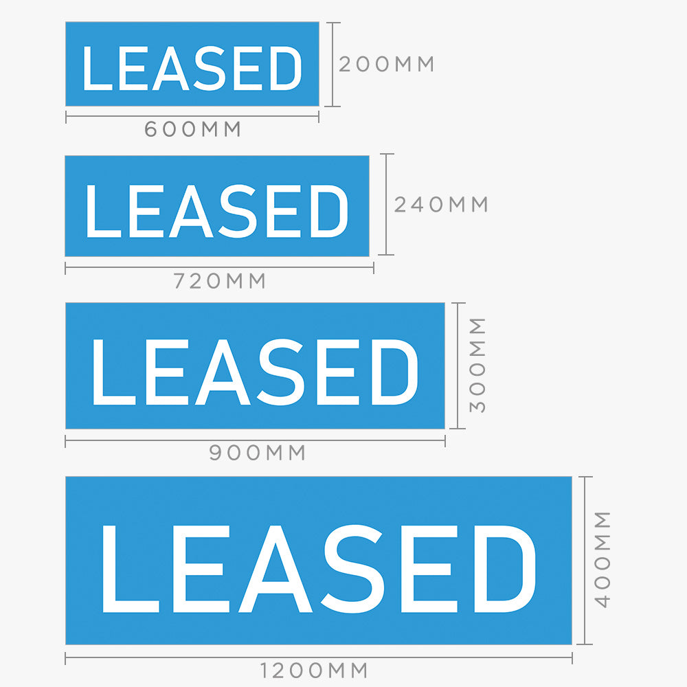 Leased Sticker (Rectangle) - Harcourts
