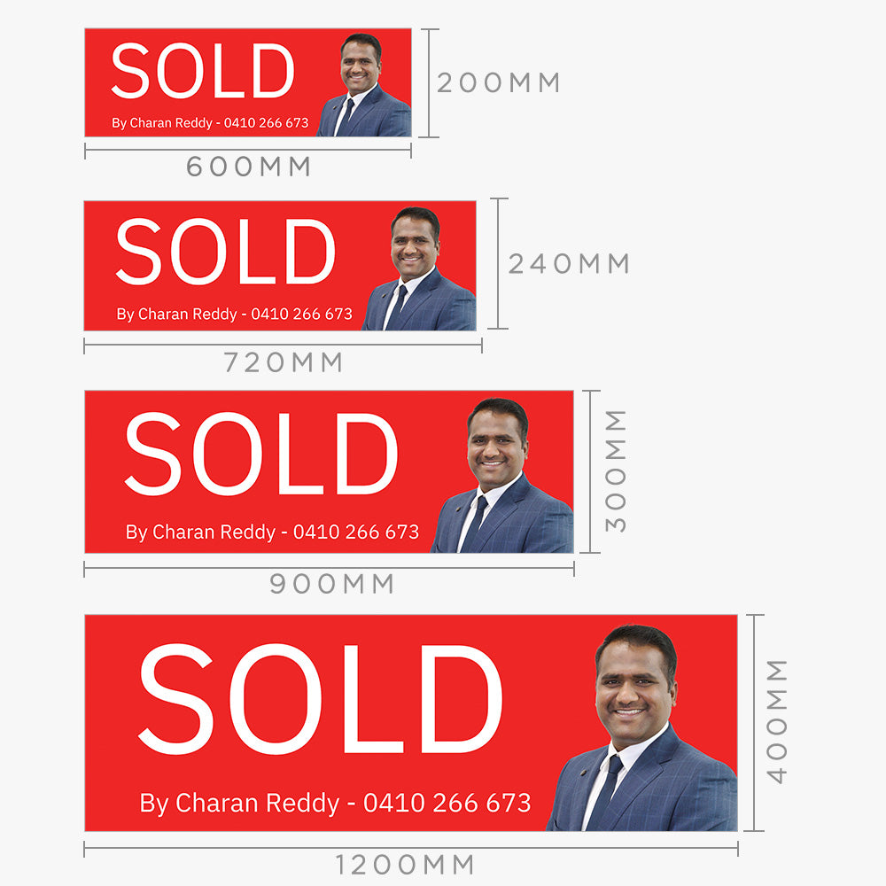 SOLD by Charan Reddy Sticker (Rectangle) - New Era Real Estate
