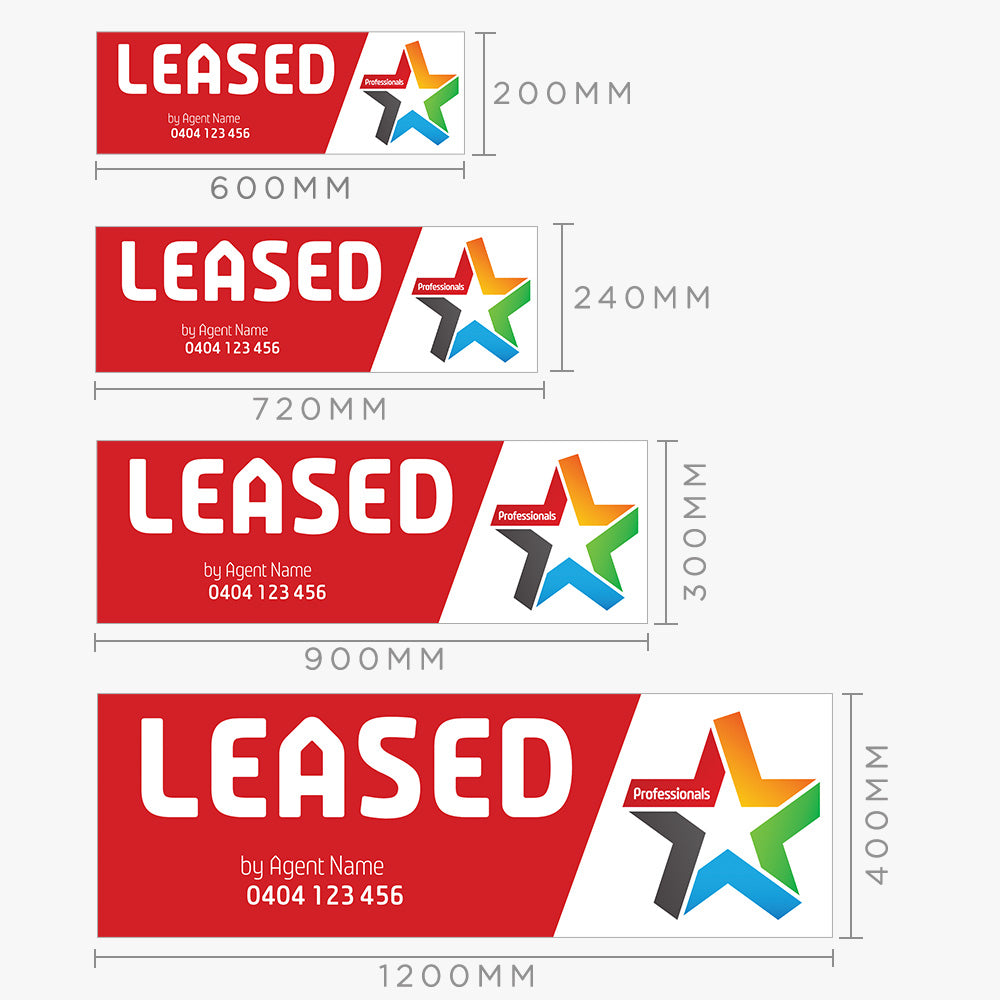 Leased by Sticker with Logo (Rectangle) - Professionals