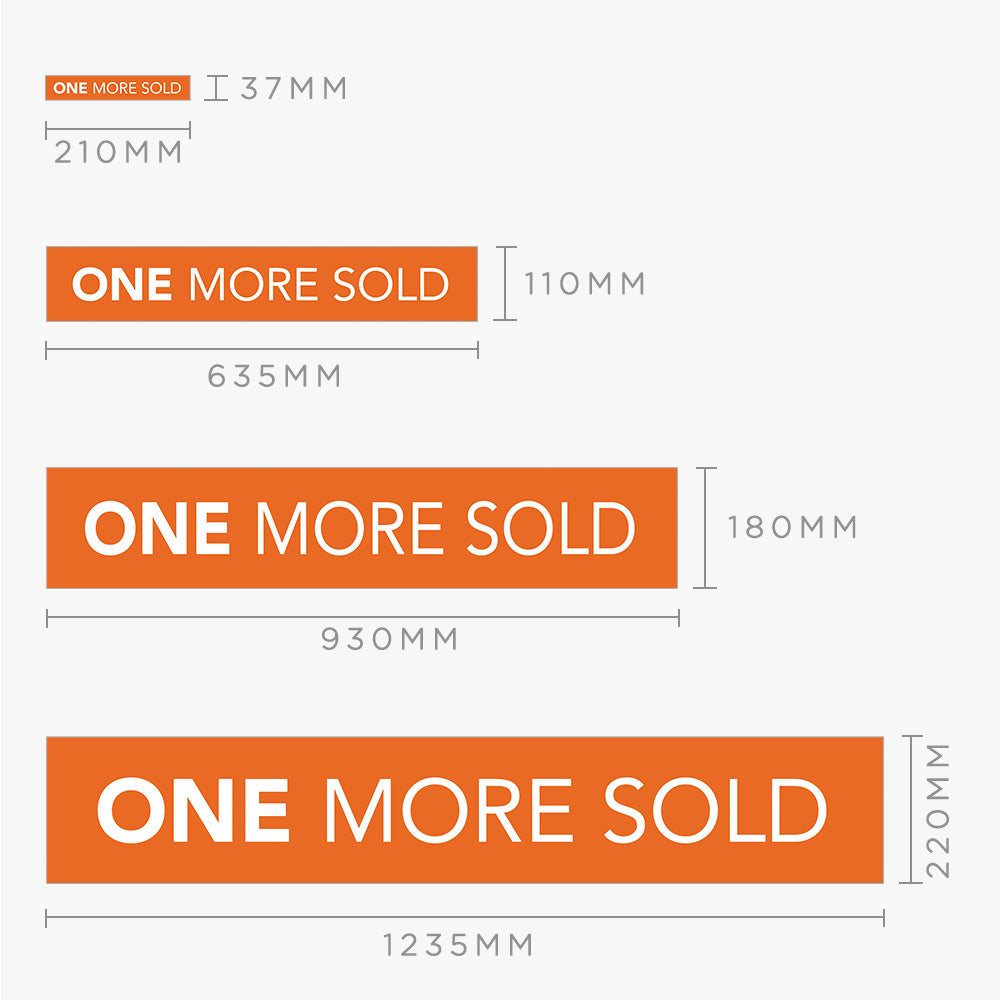 Sold Sticker - One More Sold (Rectangle) - One Agency