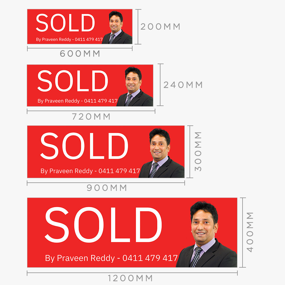 SOLD by Praveen Reddy Sticker (Rectangle) - New Era Real Estate
