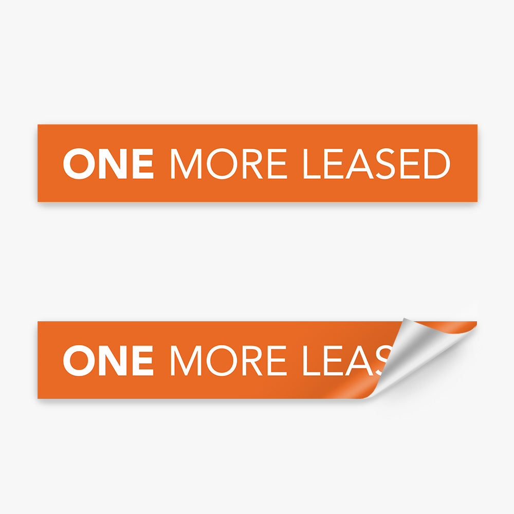 Leased Sticker - One More Leased (Rectangle) - One Agency