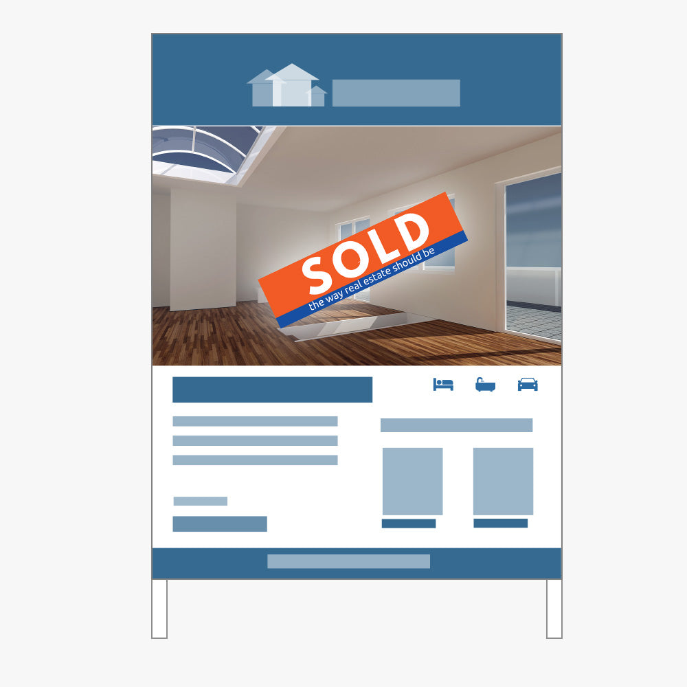 SOLD Sticker (Rectangle) - 920mm x 240mm - Upside Realty