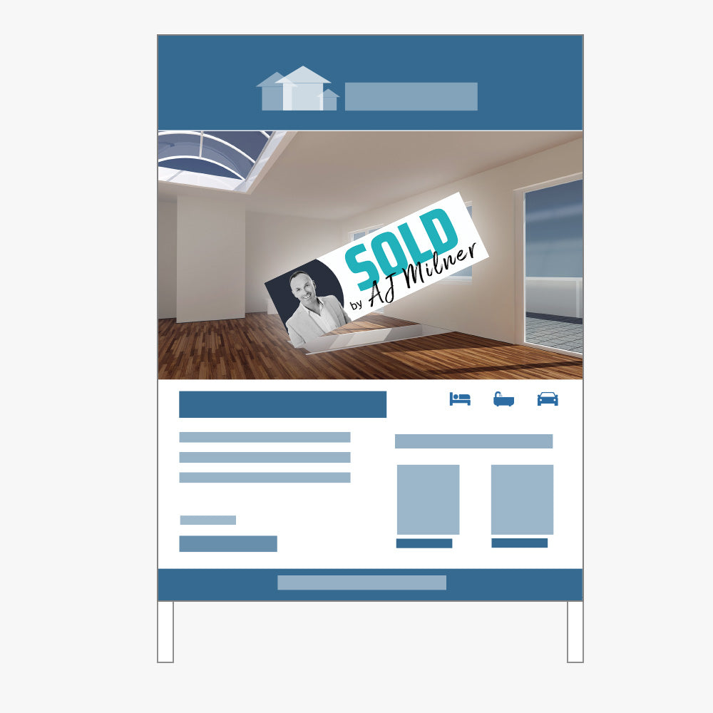 SOLD by AJ Milner Sticker (Rectangle) - Aura Property