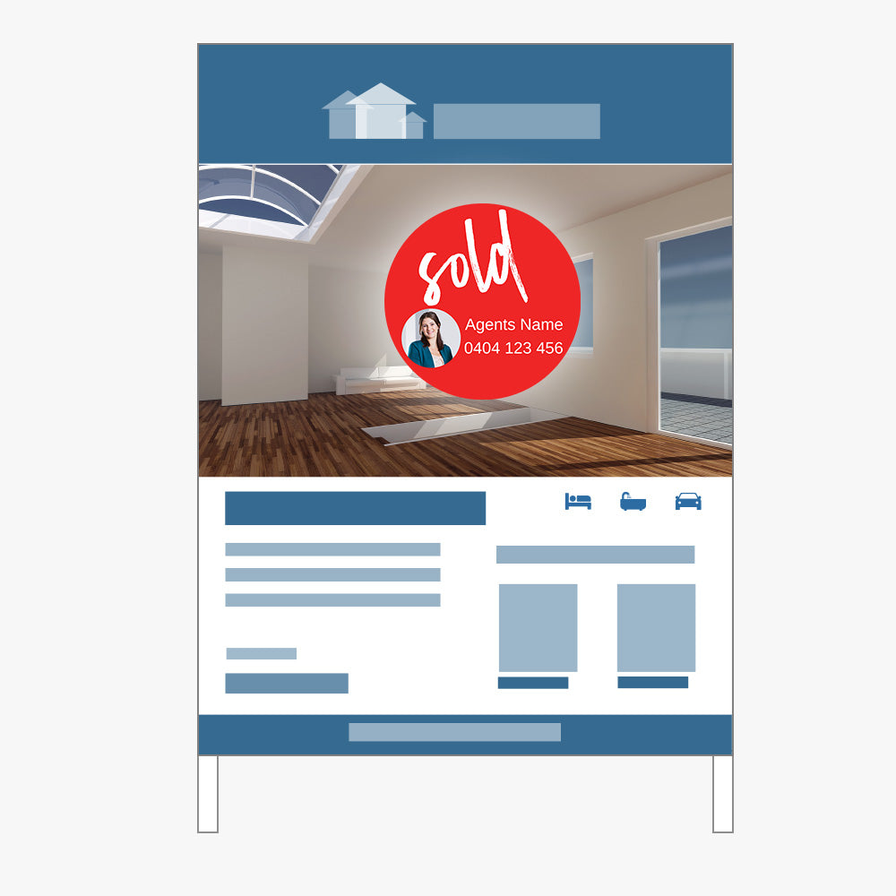 Custom Sold Sticker - Elders Real Estate (Round)