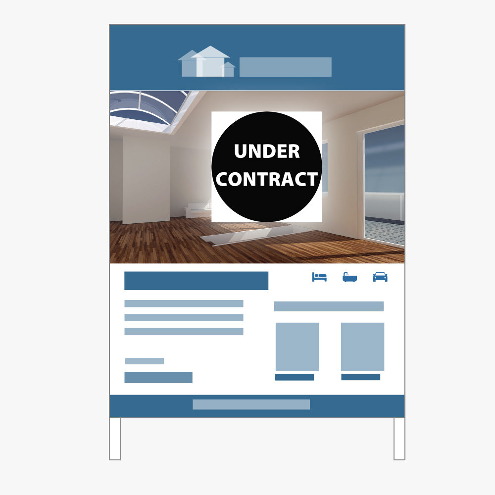 Under Contract Sticker (Round) (Black) - Zoom Real Estate