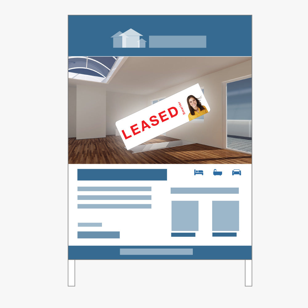 Leased Sticker With Agent Photo (Rectangle) - PRD