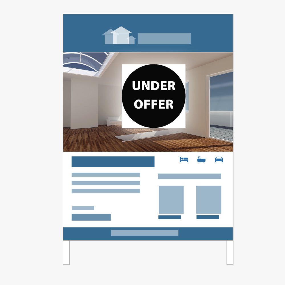 Under Offer Sticker (Round) (Black) - Zoom Real Estate